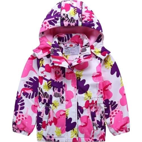 Waterproof Autumn Warm Child High Quality Coat Baby Big Girls Jackets Windproof Children Outerwear Polar Fleece 3-12 Years Old
