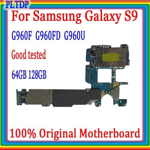 Factory Unlock Motherboard For Samsung Galaxy S9 G960F G960FD G960U With Full chips Logic Board 64GB 100% Tested