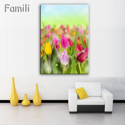 1Planes Home Decoartion Wall Painting Purple Lavender Flowers Forest Canvas Art Pictures Poster And Prints For Living Room