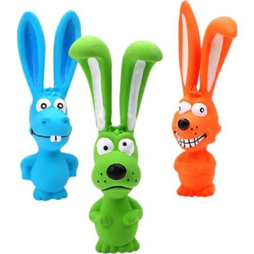 1PC Toy For Dogs Puppy Screaming Rubber Rabbit Toy For Dogs Latex Squeak Squeaker Chew Training Products