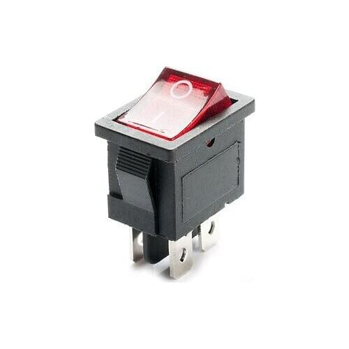 10pc,RED LAMP Snap-in OFF-ON illuminated ROCKER SWITCH 250V 8A,125V 10A