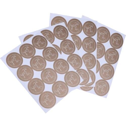 1200pcs/lot Lovely Thank you Round Handmade Box Packaging Sealing Label Sticker Adhesive Stationery Wholesale