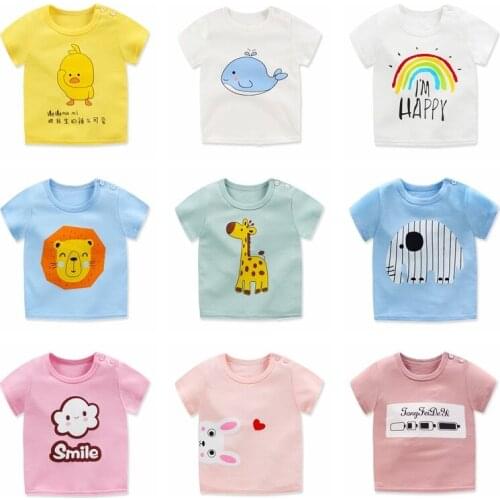 2021 Summer Clothes Kids T Shirt Girl Boy Short Sleeve Clothes Clothing Children Baby Blouse Top Of Cotton Costume