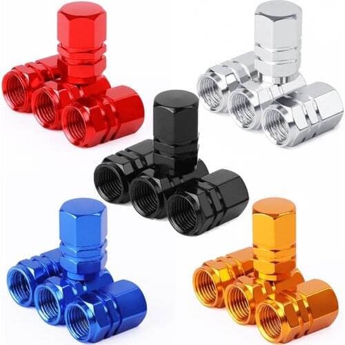 4PC/20PC Car Tire Valve Stem Caps Bolt-in Aluminum Theftproof Valve Car Wheel Tires Valves Tyre Stem Air Caps Sliver/Red/Golden