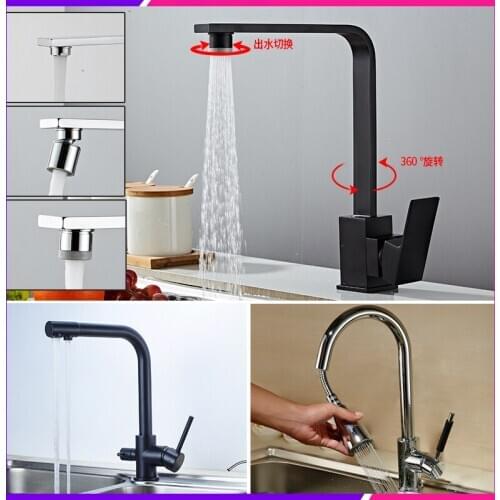 BAIANLE Black Kitchen Faucets