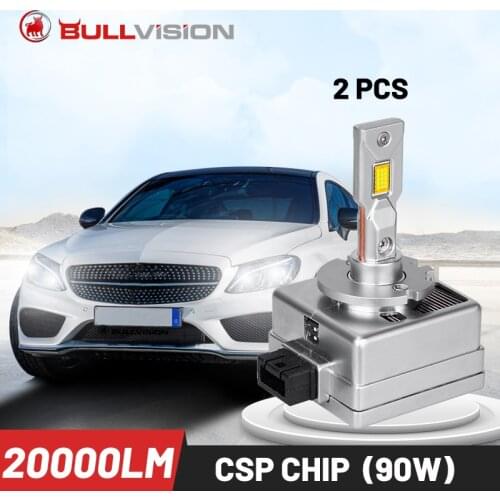 D5S D8S Hid Xenon Lamp 20000Lm D1S D3S Ice Lamp D2S D4S Led Bulb Car Headlight 90W High Power 6500K Csp Super Kit 12V Bullvision
