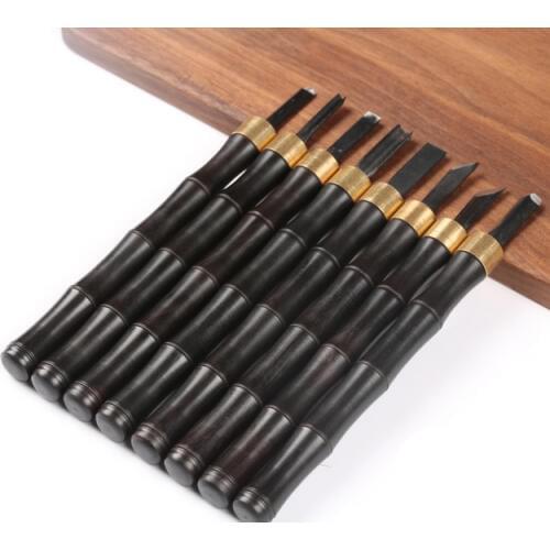 Woodwork hand DIY Woodworking Wood carving spoon knife diy knife hand-carving knife Japan SK5 carbon steel ebony handle