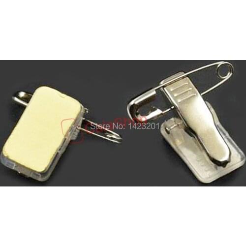 50 Pcs / Lot Badge Holders Brooches Satety Pin Clip Self Adhesive Sticker For Fixing Name Plate ID Card Tag Lanyard