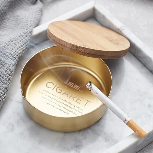 Designer Ashtrays Ashtrays with Lids Metal ashtray Stainless steel Tray with Lid