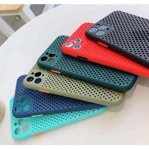 Breathable Soft Silicone Case for iPhone 11 Pro Max Colorful Phone Cases for iPhone X XR XS Max Cover 7 8 6 6s Plus