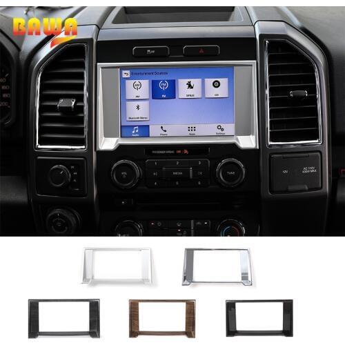 HANGUP 5 Color ABS Car Interior Dashboard Navigation GPS Cover Decoration Trim Stickers For Ford F150 2015 Up Car Styling