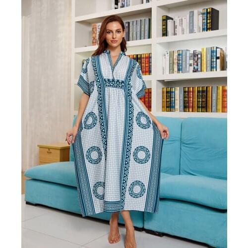 Summer Womens Long Skirt Printed Robe Beach Skirt Loose Large Size Long Skirt Bikini Blouse Sunscreen Shirt Womens Long Skirt