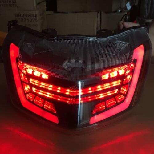 Modified motorcycle nmax155 red led nmax rear taillamp taillight with yellow signal lamp lights for nmax155 nmax125 2016-2019