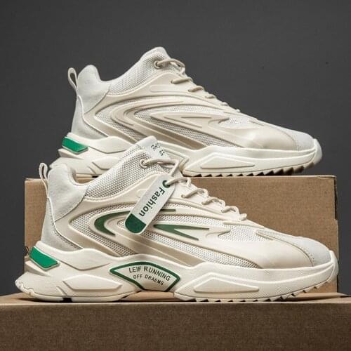 Autumn and Winter High-Top Old Shoes Men 2021 New Thick-Soled Sports Shoes Increased Casual Mens Shoes