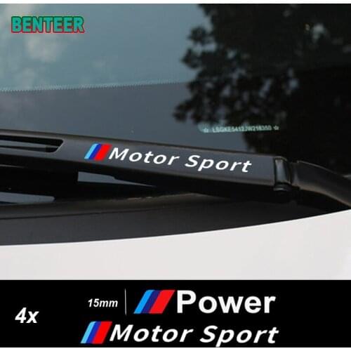 4pcs Car Window Wiper Sticker For BMW E46 E90 E60 E39 E36 E87 E34 F10 F20 F30 G30 X6 X5 X1 X3 Auto Tuning Accessories