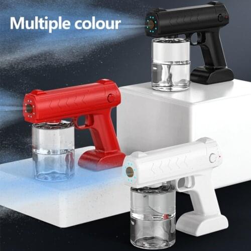 Newest USB Blu-ray Wireless Charging Atomizing Disinfection Gun Spray Gun Household Portable Sanitizer Sprayer High Quality