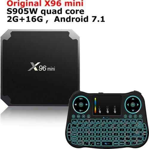 Original X96 MINI Smart TV Box Android 7.1 S905W Quad core 2G/16G WIFI IR Cable 3D 4K HDR TV Set top Box OTT BOX Media Player