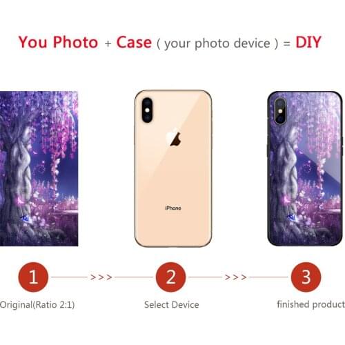 Personalized Customized DIY Case For iphone 7 8 plus 5 6 6s Cover Tempered Glass Case For iphone 6 6s7s 8 8Plus Xr DIY Custom