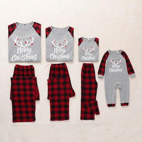 Sale Family Pajamas Matching 2021 Deer Mommy And Me Pyjamas Clothes Sets Look Sleepwear Mother Daughter Son Outfit Dropship D30