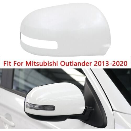 Right White Door Side Rear View Wing Mirror Cover Cap Fit For Mitsubishi Outlander 2013 2014 2015 2016 2017 2018 2019 2020