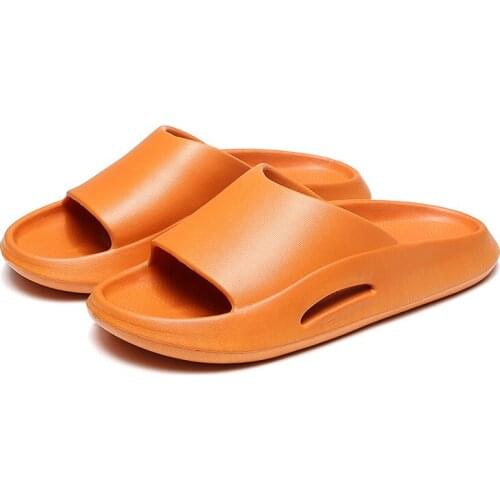 Simple Casual Indoor Household Silent Home Shoes Men Summer EVA Soft Bottom Non-Slip Outer Wear Bathroom Bathing Couple Slippers