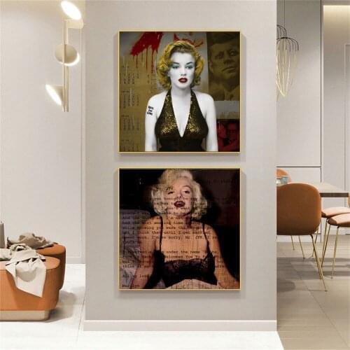 Modern Love Wall Art Canvas Painting Famous Movie Star Posters and Prints Sexy Women Pictures for Living Room Cuadro Home Decor