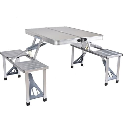 Outdoor Folding Table Chair Camping Aluminium Alloy Picnic Table Waterproof Ultra-light Durable Folding Table Desk For