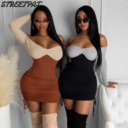 Модные трикотажные платья STREET PAT China At AliExpress