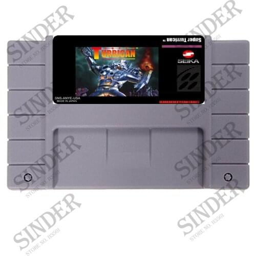 Super Turrican 16 bit Big Gray Super Game Card Free shipping