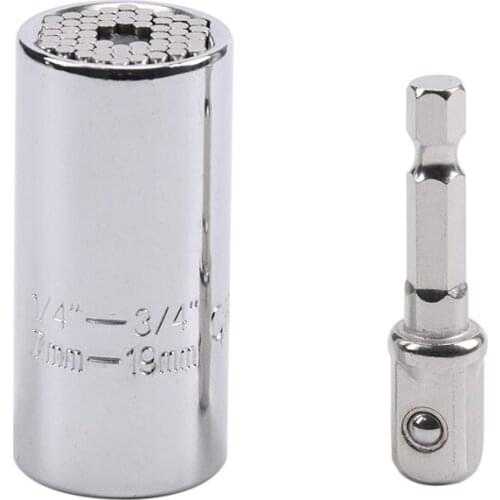 Universal Torque Wrench 7-19mm Socket Head Multifunctional Universal Sleeve Magic Grip Multi Hand Tools House DIY