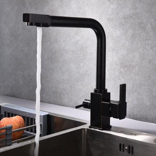 High Quality Kitchen Faucet Double Handle Connection To The Water purifier Multi-functional Kitchen Tap
