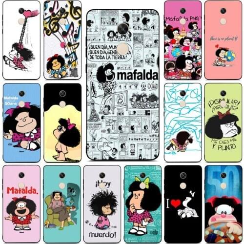 YNDFCNB Hot Mafalda Phone Case for RedMi note 4 5 7 8 9 pro 8T 5A 4X case