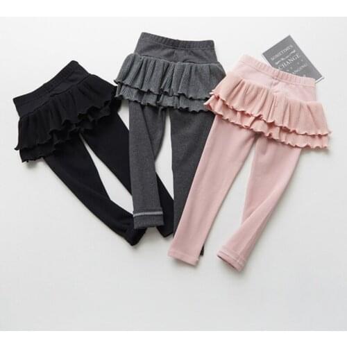 Girls Skirt Leggings Girls Cake Skirt Pants Baby Girl Spring Autumn Warm Leggings Spring Autumn Children Cotton Culottes