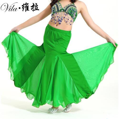 Girls Belly Dancing Clothes Long Skirts Fishtail Skirt Professional Belly Dance Skirt Children Mermaid Dance skirt