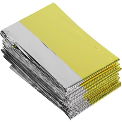 Outdoor Emergency Blanket Aid Safety Survival Tools Lifesaving Thermal Insulation Sunscreen Adventure essentia reflective film