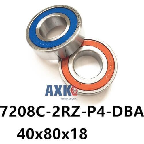 Angular Contact Bearings Speed Spindle Engraving Machine NSK KOYO AXK Steel Ra 1.6 Inc Abe 7 7208 7208C-2RZ-P4-DBA 40x80x18