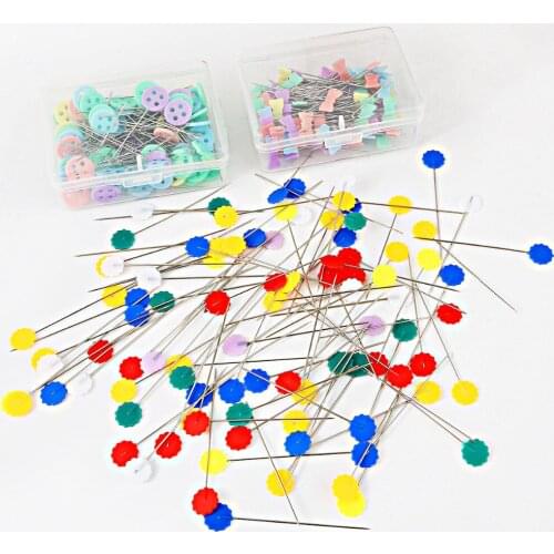 100pcs/box DIY Crafts Jewelry Findings Patchwork Pins Needles Dress Making Pins Weddings Corsage Florists Sewing Pin with box