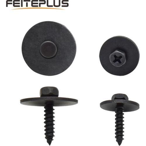 100 x 7mm Push Type Clips Automotive Engine Guard Fender Bumper Fastener Retainer Rivets