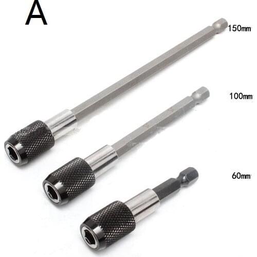 New 3PC/SET 1/4 Inch Hex Bit Tip Holder Screwdriver Bit Extension Bar Electric screwdriver 60mm 100mm 150mm