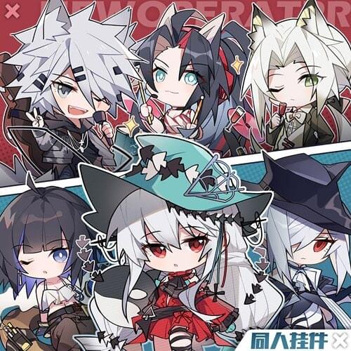 Anime Arknights Skadi the Corrupting Heart Thorns Keyring Pendant Double Sided School bag Itabag Toys Cartoon Keychain Gifts