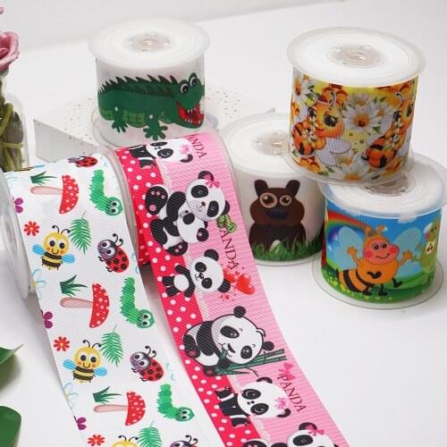 DIY Cartoon Animal Printed Grosgrain Ribbon For Craft Supplies Sewing Accessories 5 Yards, Planar Resins Mold 10 Pieces. 52103