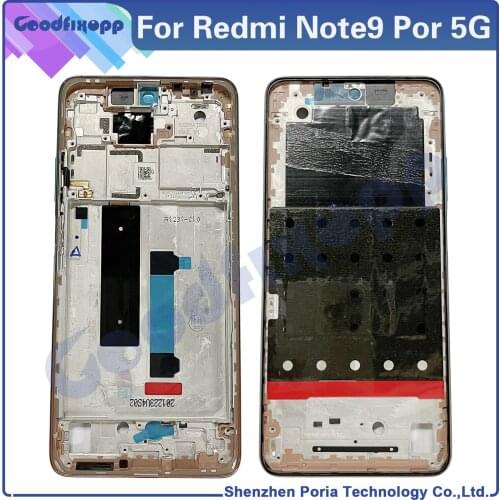 For Xiaomi Redmi Note 9 Pro 5G Middle Frame Plate Housing Board LCD Support Mid Faceplate Bezel Replace Repair Spare Part