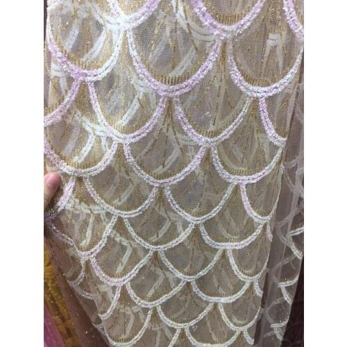 F003# 5yards/BAG shining cream mix champagne gold glitter glued glitter net tulle mesh lace for sawing/wedding/occasion