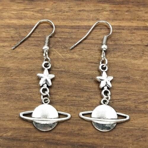Planet Earrings Star&Saturn Earrings Celestial Earrings Alien Earrings Gift