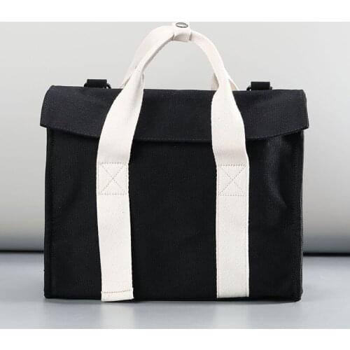 Korean Version Ins Large Capacity Canvas Bag Chic Single Shoulder Diagonal Cross Bag Student Commuter Computer Handbag