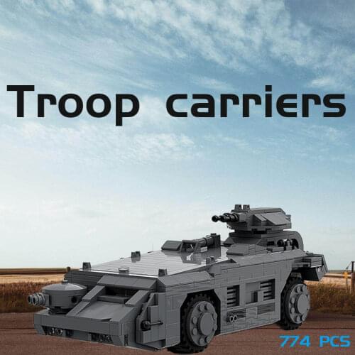 MOC Building Block Maker Military Series Troop Carriers Assembly Model Kids Toy Creative DIY Build Bricks Birthday Gifts