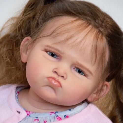 27 Inch Reborn Doll Kit Grace Half Body with Connectors Cloth Body DIY Blank Doll Kit Reborn Baby Dolls Full Body Silicone