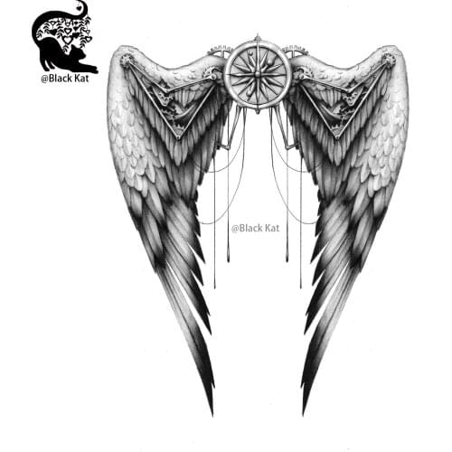 Steampunk Mechanical Wings Metal Cutting Dies Gear Feather Stencil For DIY Scrapbooking Card Craft