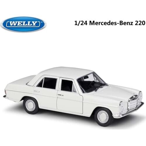 WELLY Diecast 1:24 Car Classic Metal Mercedes Benz 220/Benz 230SL Model Car Alloy Toy Car For Kids Crafts Decoration Collection