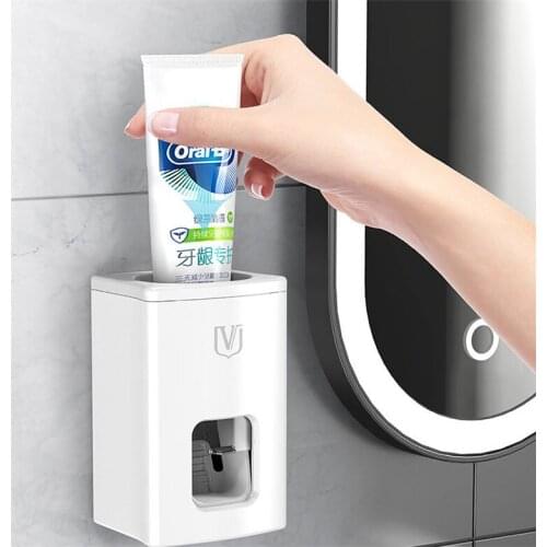 Wall Mount Toothbrush Holder Automatic Toothpaste Dispenser Waterproof Toothpaste Squeezers Bathroom Accessories